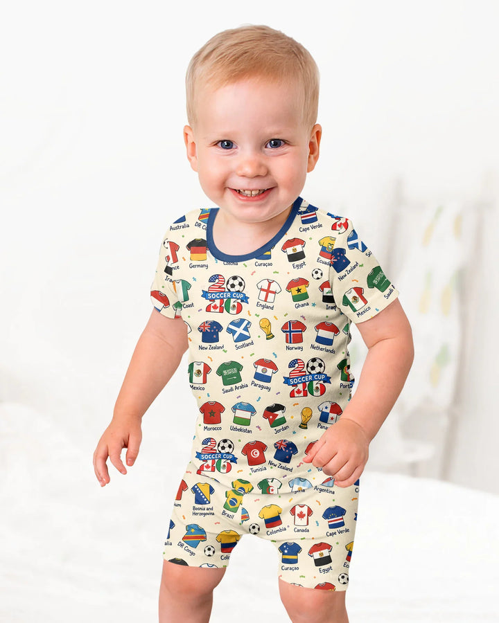 Schlafanzug-Set zweiteilig, kurze Ärmel, kurze Hose, Bambus