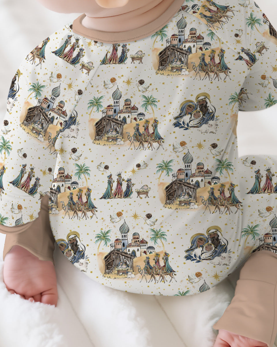 Gerippte Babykleidung mit individuellem Foto - Weich &amp; Skizzenhaft