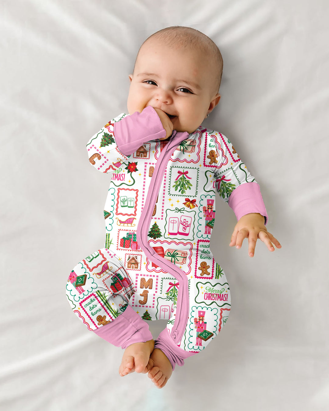 Preppy Christmas Mahjong Bamboo Convertible Zippy