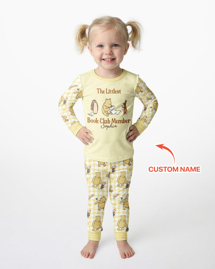 Custom Name Littlest Book Club Member Bamboo Two Piece Long Sleeve Pajama Set