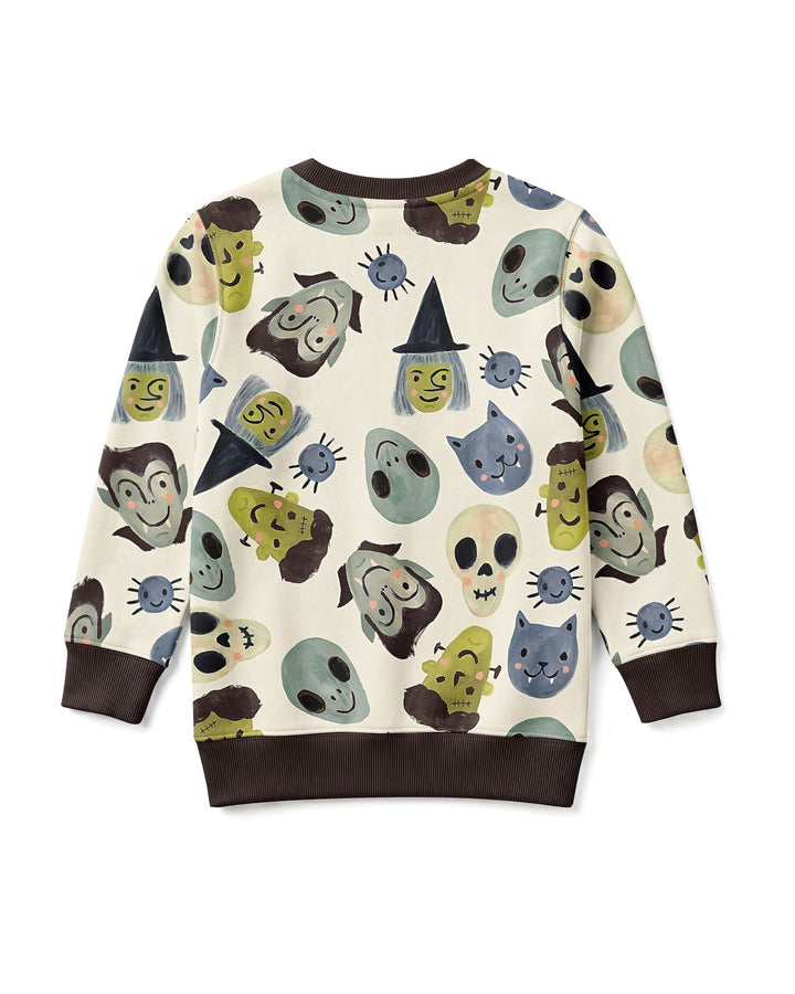 Halloween Face Bamboo Crewneck Sweatshirt