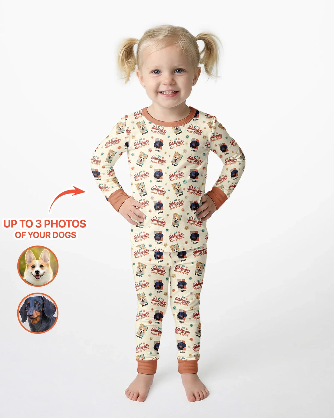 Zweiteiliges Langarm-Pyjama-Set mit Sommerfrüchten