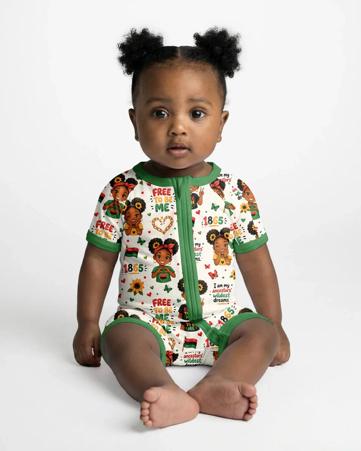 Juneteenth I am My Ancestors' Wildest Dream Bamboo Shorty Zippy