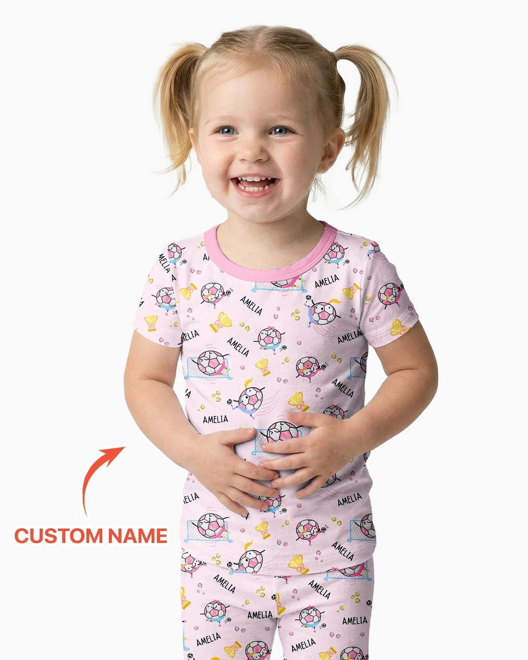 Zweiteiliges, kurzärmliges Pyjama-Set mit Marienkäfern