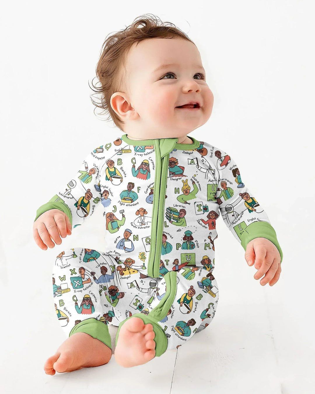 Gerippte Babykleidung mit individuellem Foto - Weich &amp; Skizzenhaft