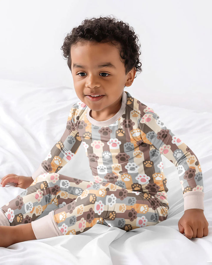 Zweiteiliges Langarm-Pyjama-Set mit Sommerfrüchten