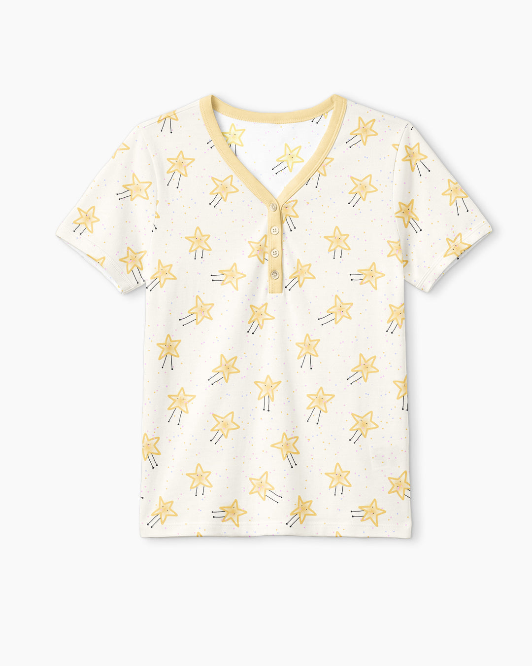 Happy Little Stars Family Matching Bamboo Women Short Sleeve Short Pajama Set