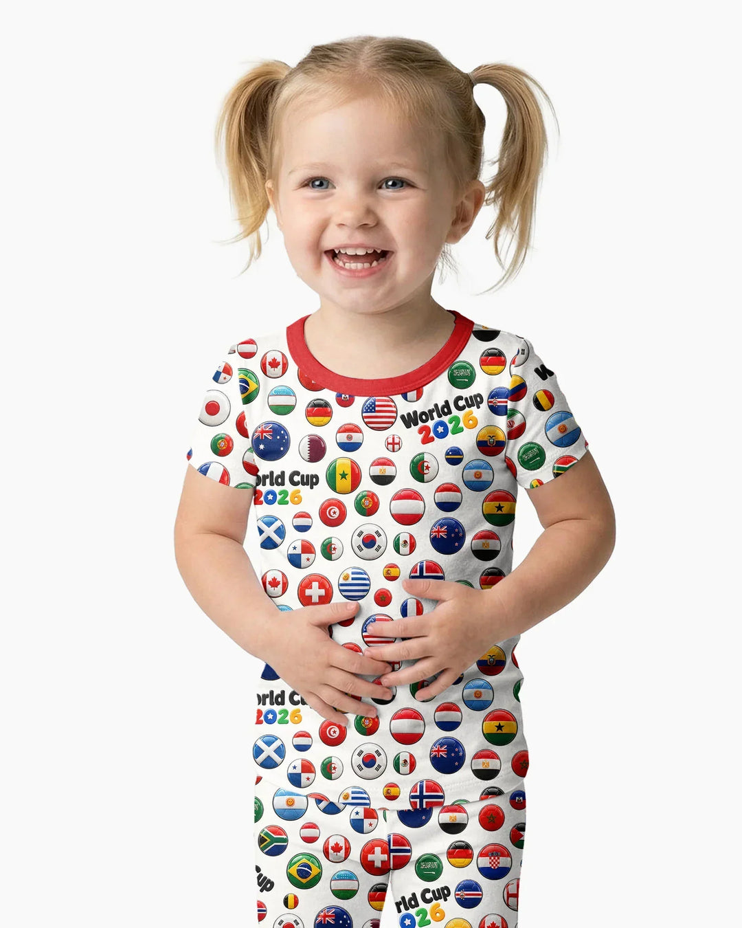 Zweiteiliges, kurzärmliges Pyjama-Set mit Marienkäfern