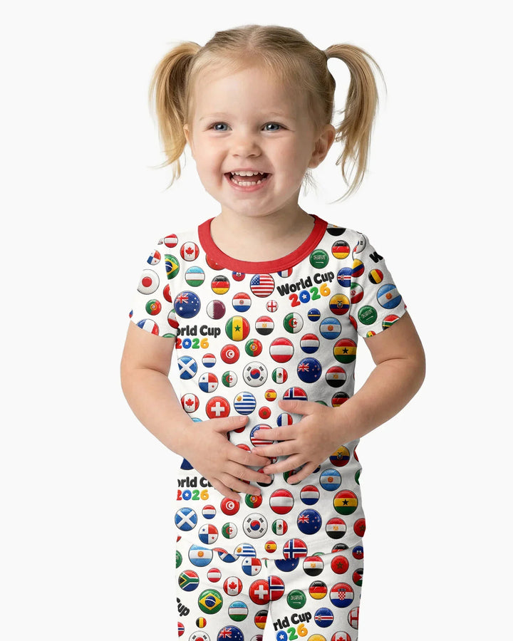 Zweiteiliges, kurzärmliges Pyjama-Set mit Marienkäfern