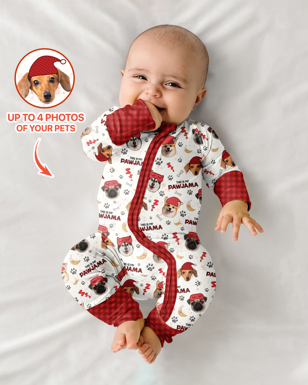 Gerippte Babykleidung mit individuellem Foto - Weich &amp; Skizzenhaft