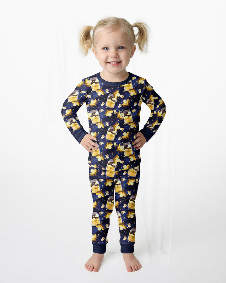 Starry Firefly Magic Family Matching Bamboo Two Piece Long Sleeve Pajama Set
