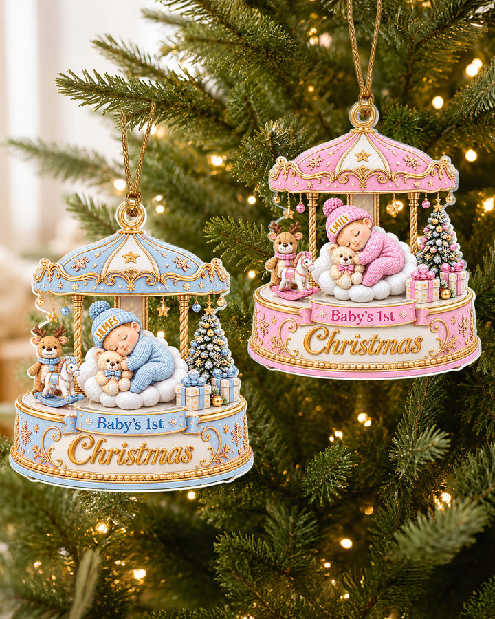 Merry Christmas Mom And Daddy Acrylic Ornament
