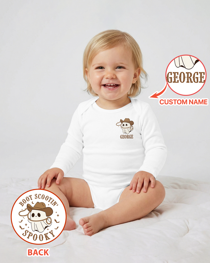 Personalized Boot Scooting Spooky Bamboo Bodysuit