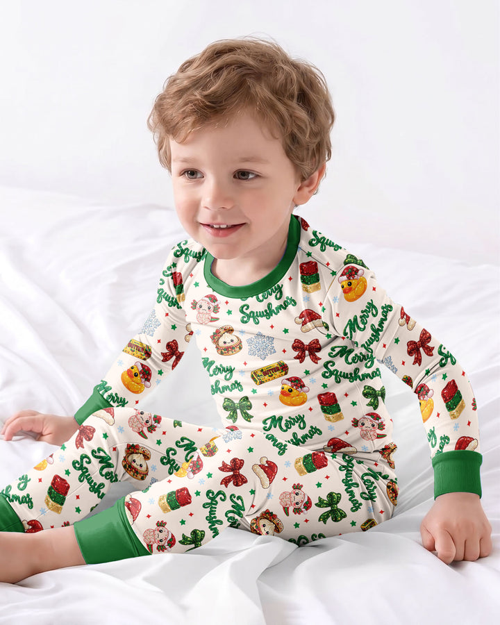 Merry Squishmas Bamboo Two Piece Long Sleeve Pajama Set