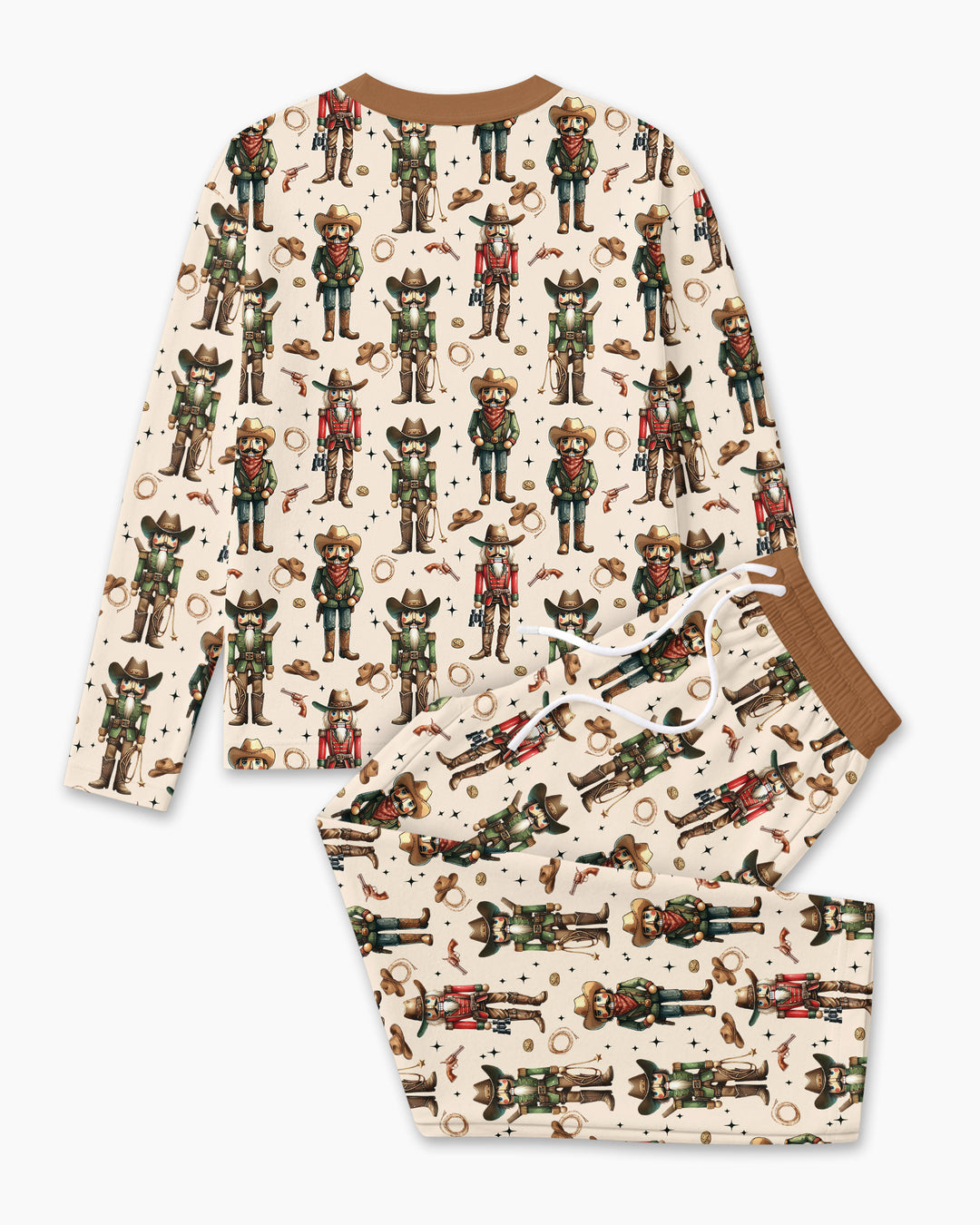 Western Christmas Cowboy Nutcracker Bamboo Men's Pajama Set