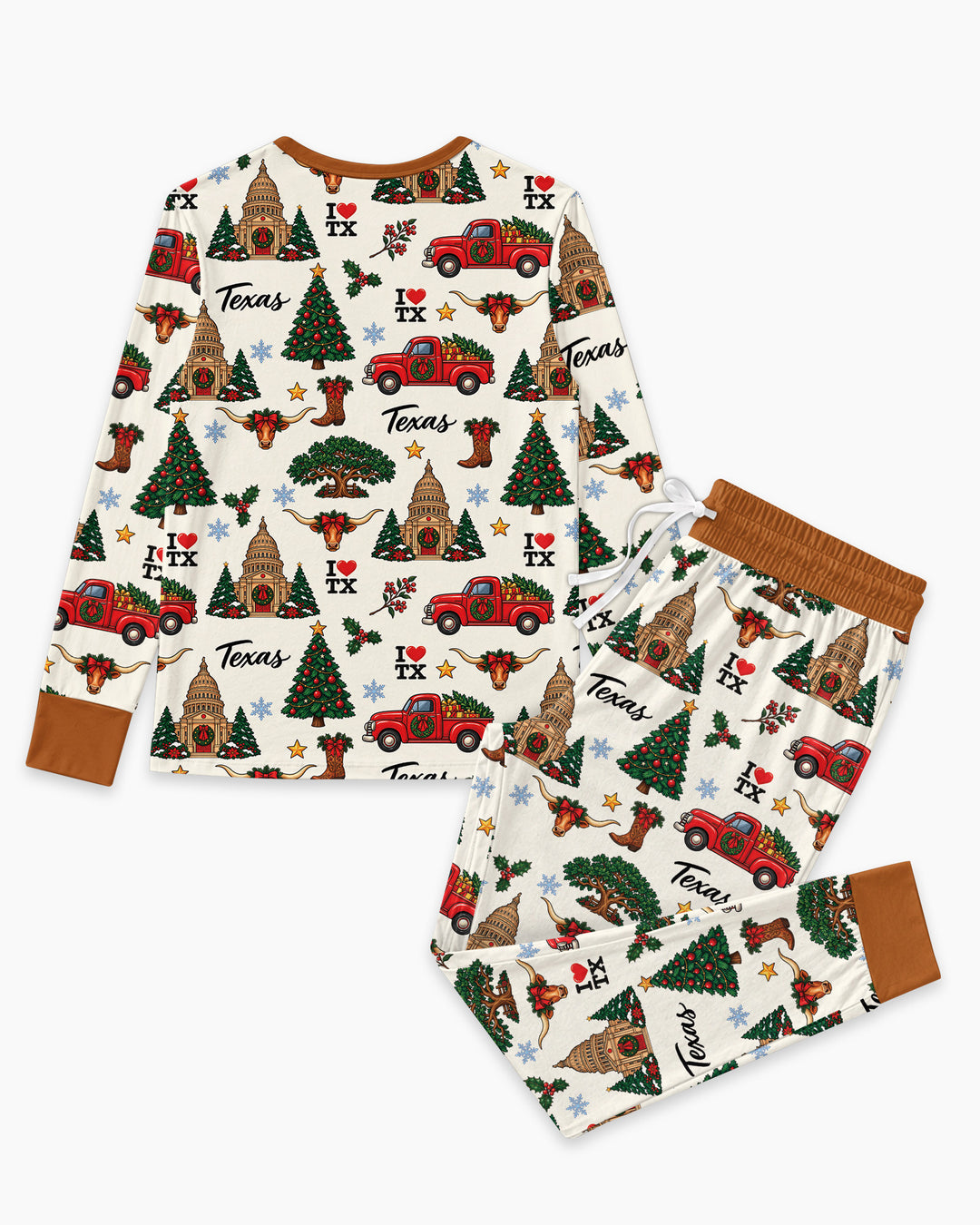 Christmas In Texas Bamboo Women Pajama Set