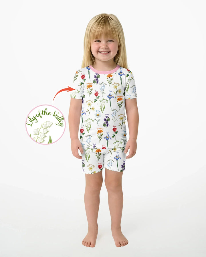 Schlafanzug-Set zweiteilig, kurze Ärmel, kurze Hose, Bambus