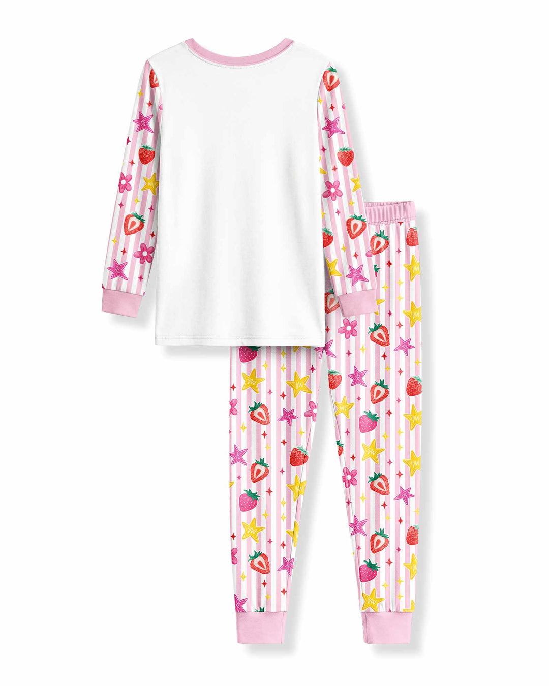 Custom Name Jesus is My Strawberry Jam Bamboo Two Piece Long Sleeve Pajama Set
