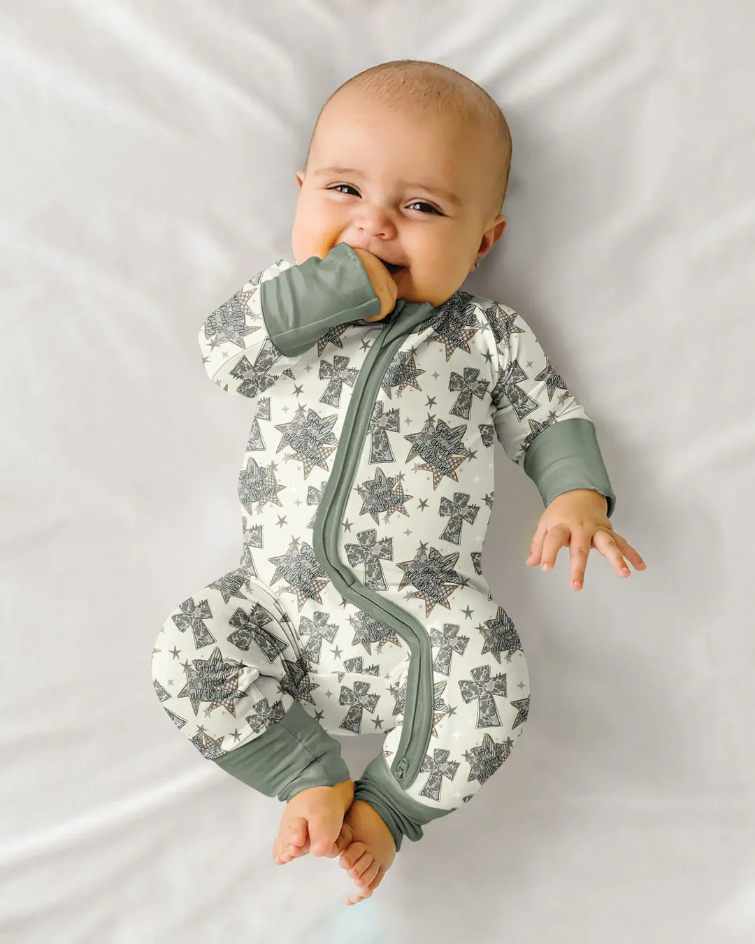Gerippte Babykleidung mit individuellem Foto - Weich &amp; Skizzenhaft