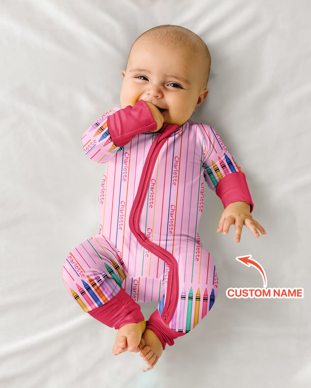 Gerippte Babykleidung mit individuellem Foto - Weich &amp; Skizzenhaft