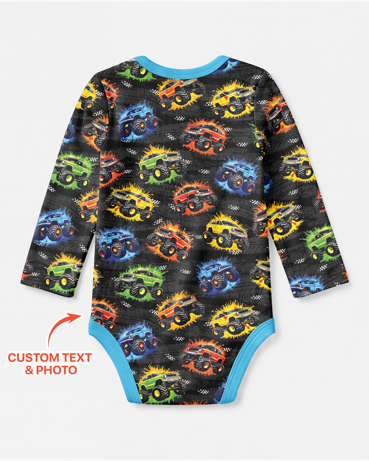 Birthday Truck Rally Bamboo Bodysuit