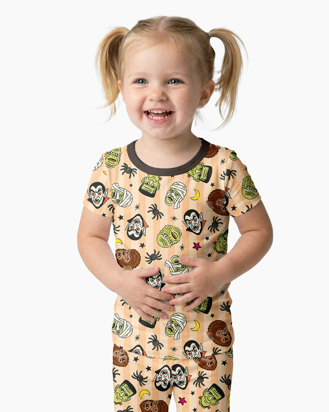Zweiteiliges, kurzärmliges Pyjama-Set mit Marienkäfern