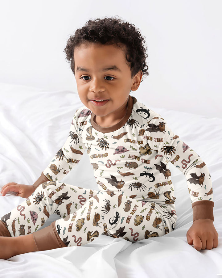 Zweiteiliges Langarm-Pyjama-Set mit Sommerfrüchten