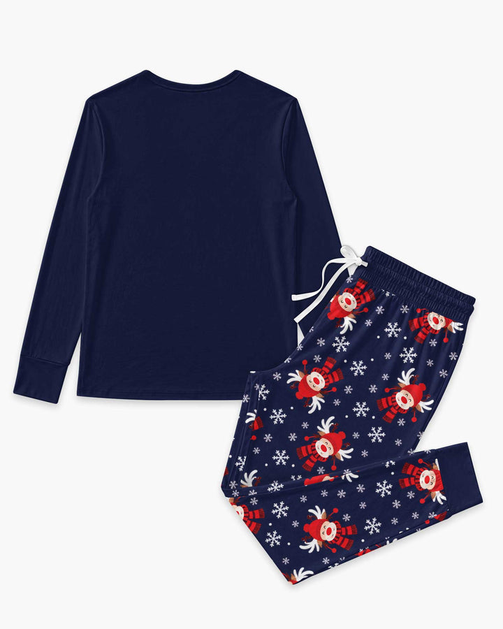 Merry Reindeer Nights Bamboo Women Pajama Set