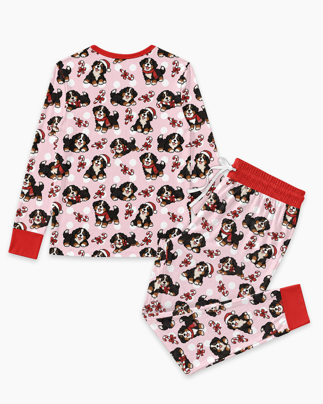 Holiday Bernese Mountain Christmas Dog Bamboo Women Pajama Set
