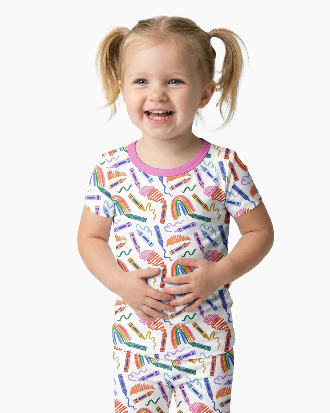 Zweiteiliges, kurzärmliges Pyjama-Set mit Marienkäfern
