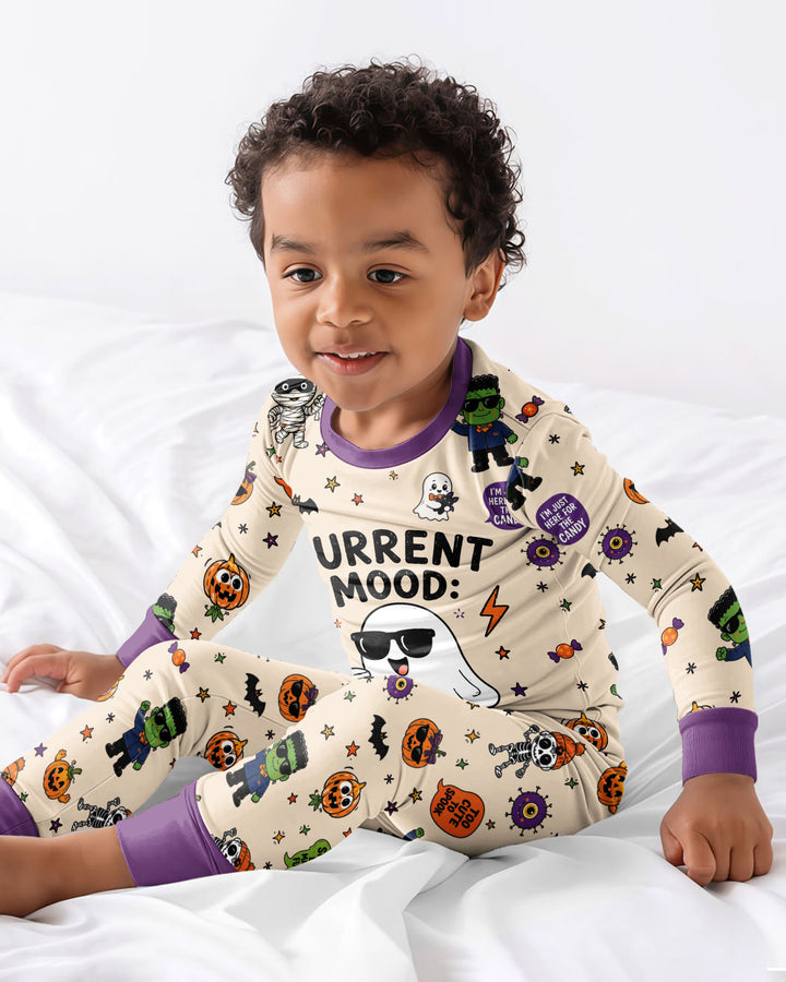 Halloween Friends Bamboo Two Piece Long Sleeve Pajama Set