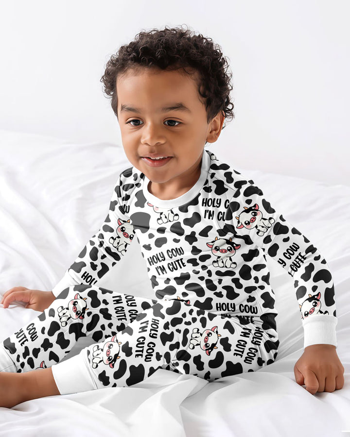 Holy Cow I'm Cute Bamboo Two Piece Long Sleeve Pajama Set