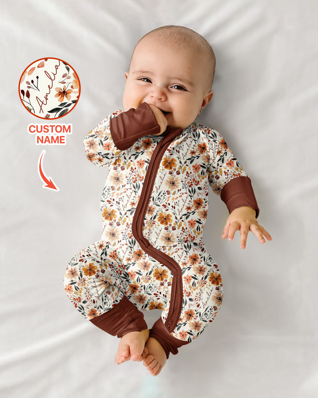 Gerippte Babykleidung mit individuellem Foto - Weich &amp; Skizzenhaft