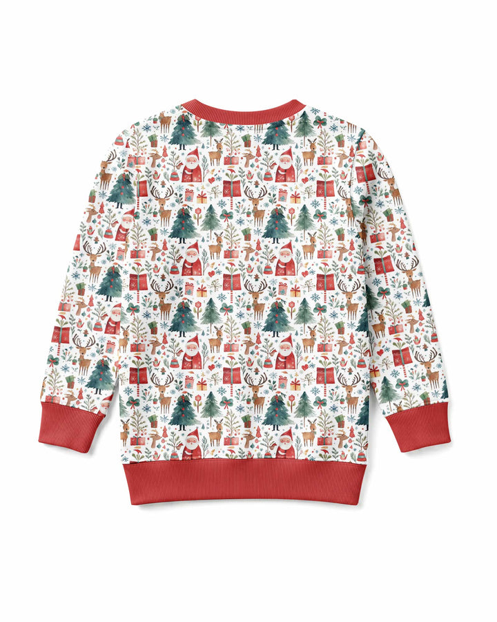Christmas Tree Santa Bamboo Crewneck Sweatshirt