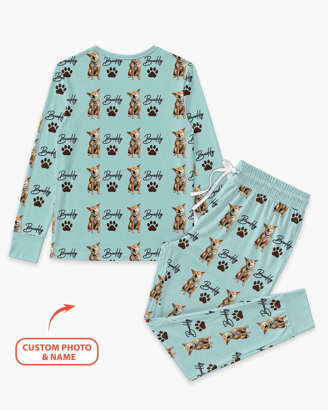 Personalized Pet Portrait Bamboo Women Pajama Set