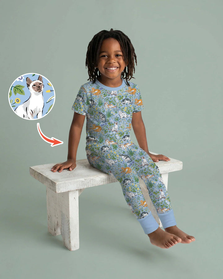 Zweiteiliges, kurzärmliges Pyjama-Set mit Marienkäfern