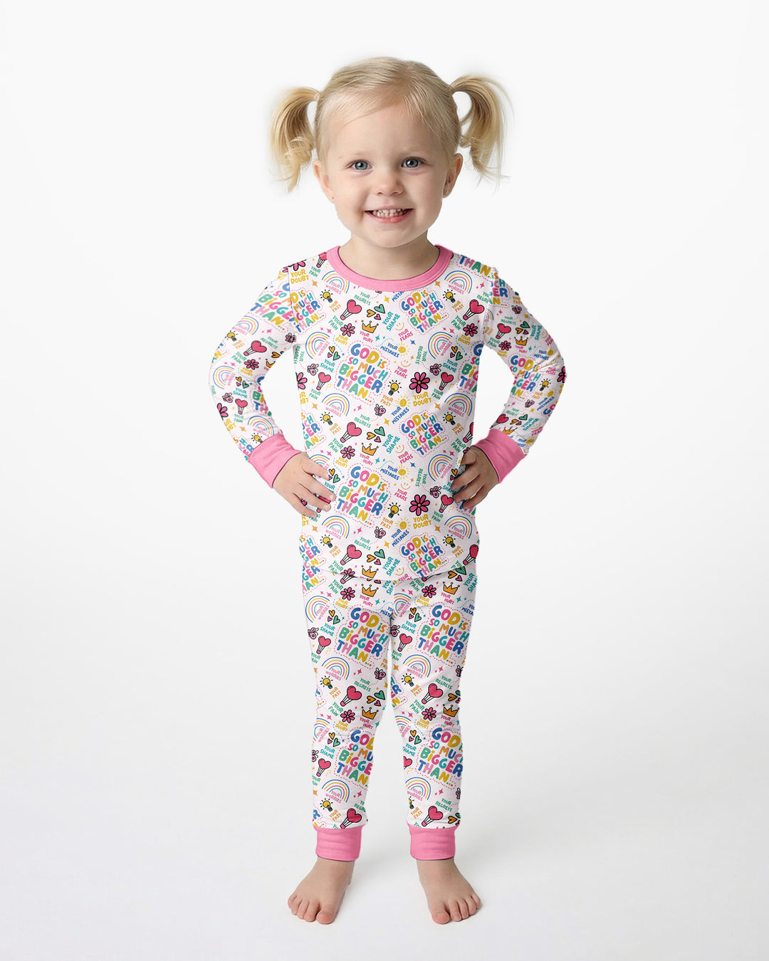 God Is So Much Bigger Bamboo Two Piece Long Sleeve Pajama Set