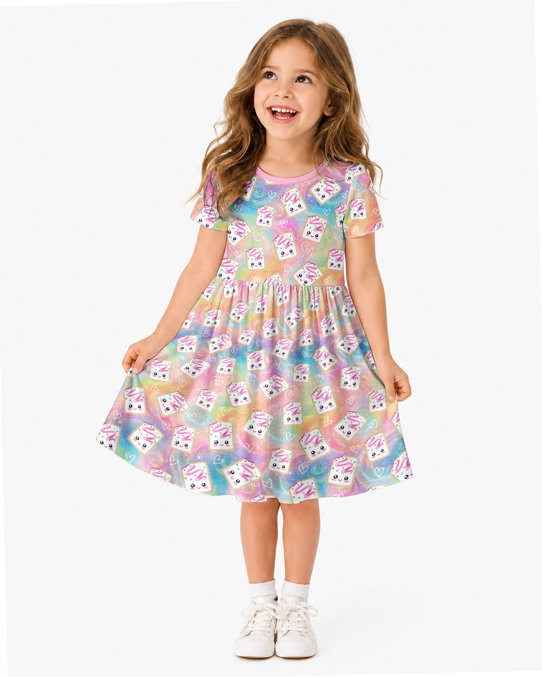 Kawaii Sprinkle Pastry Bamboo Twirl Dress