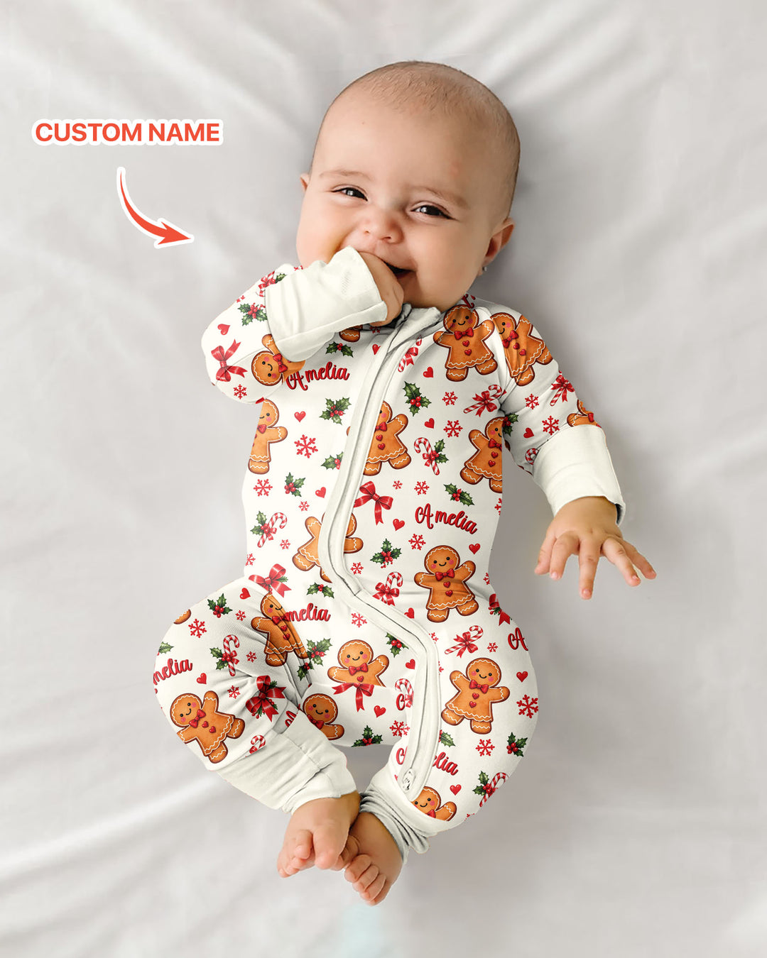 Custom Name Gingerbread Bamboo Convertible Zippy