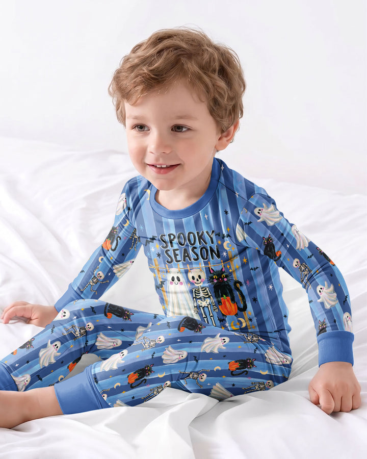 Spooky Season Kids Bamboo Two Piece Long Sleeve Pajama Set