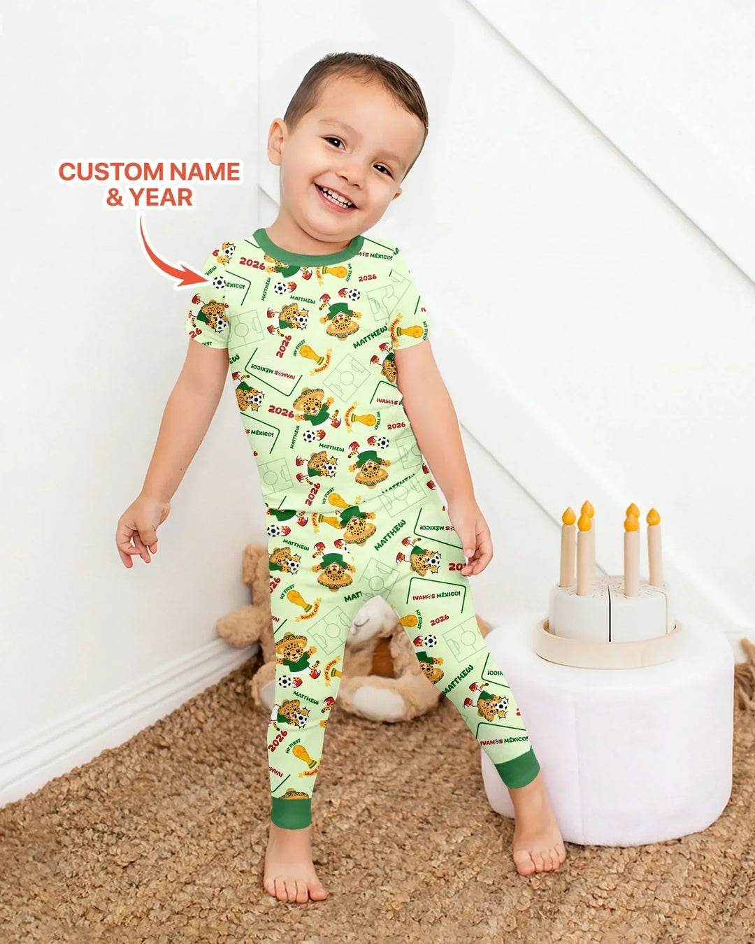 Zweiteiliges, kurzärmliges Pyjama-Set mit Marienkäfern