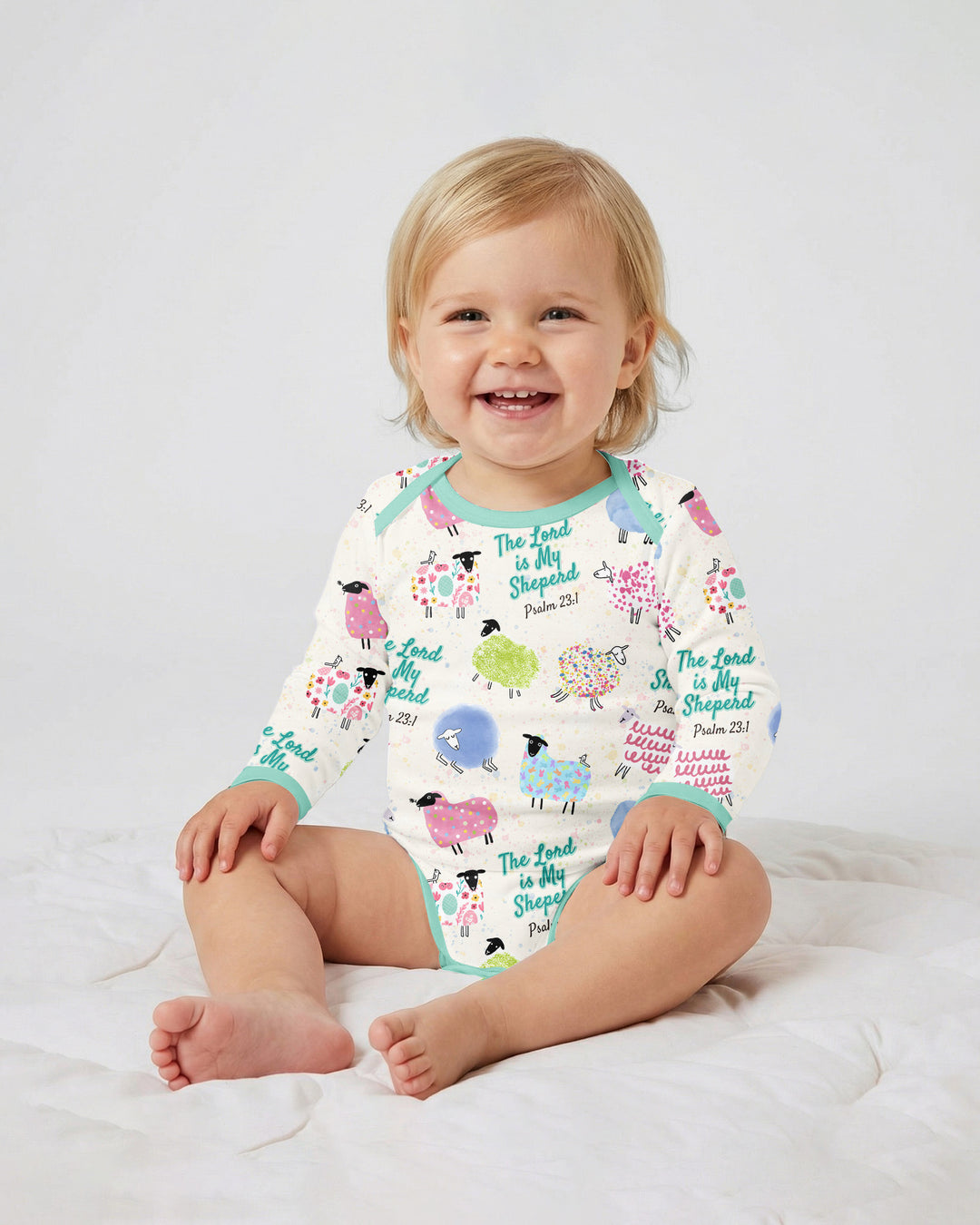Gerippte Babykleidung mit individuellem Foto - Weich &amp; Skizzenhaft