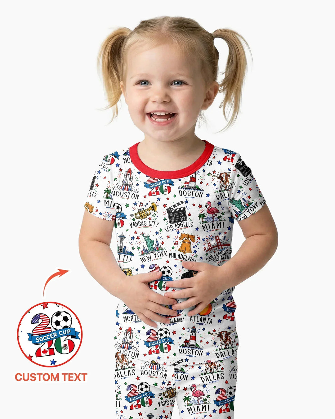 Zweiteiliges, kurzärmliges Pyjama-Set mit Marienkäfern
