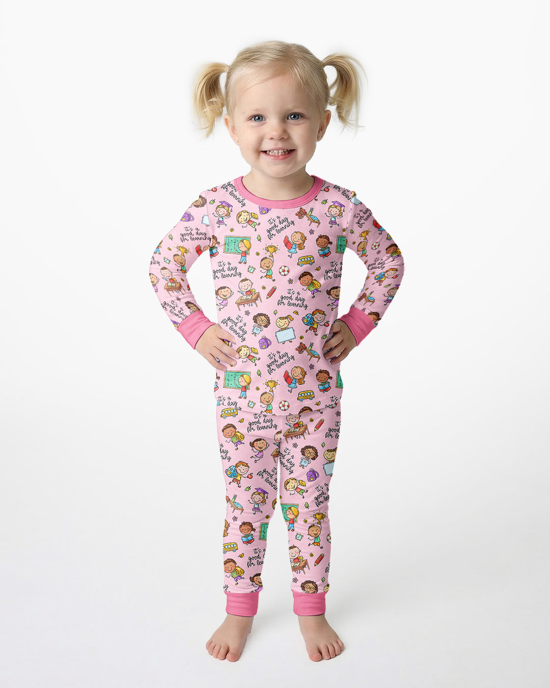 Zweiteiliges Langarm-Pyjama-Set mit Sommerfrüchten