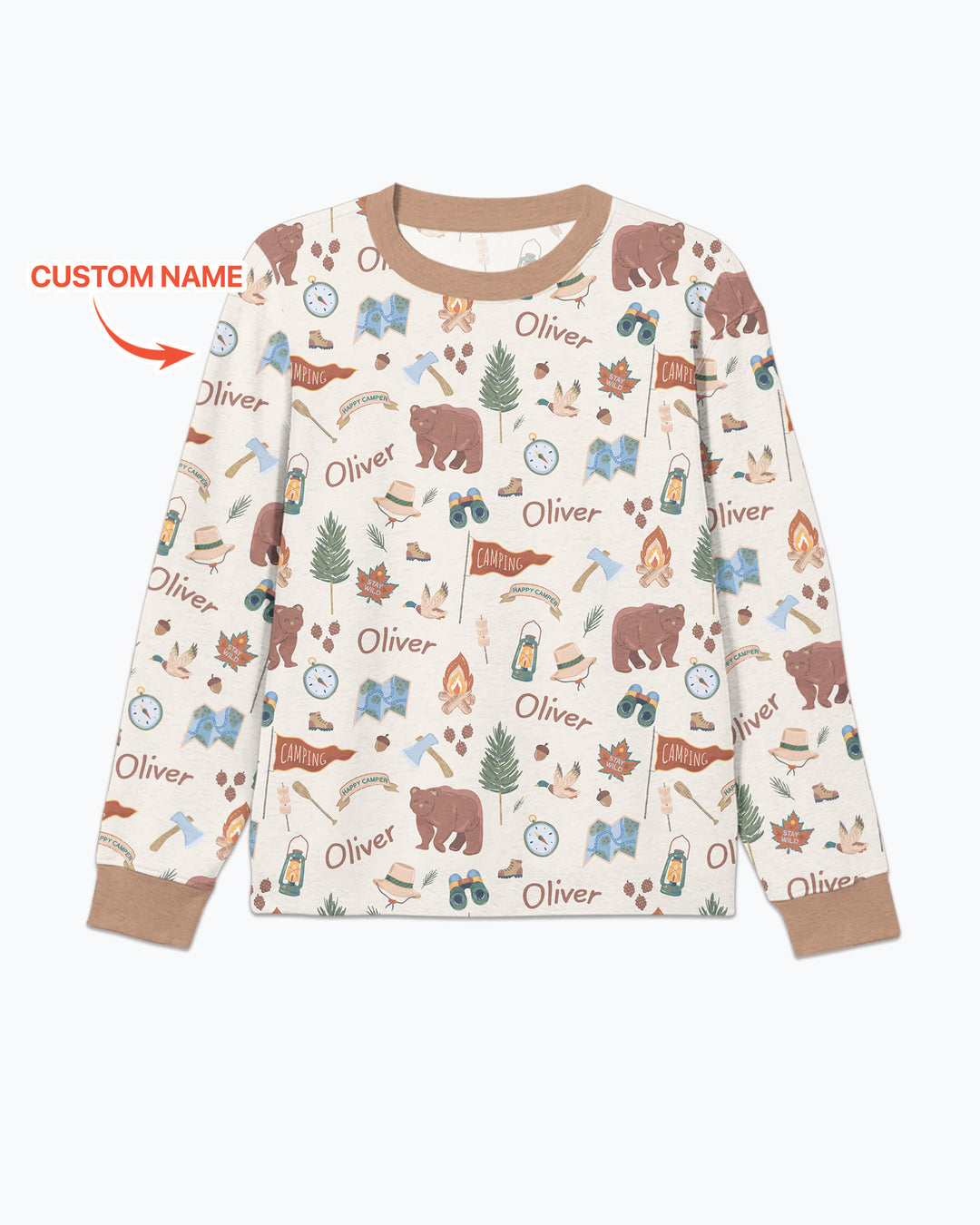 Custom Name Adventure Outdoors Bamboo Men's Pajama Set