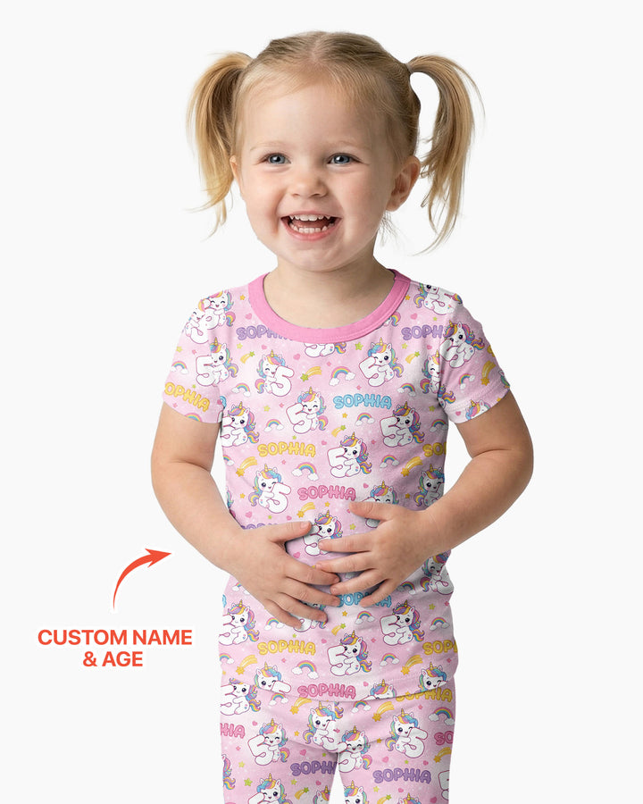Zweiteiliges, kurzärmliges Pyjama-Set mit Marienkäfern