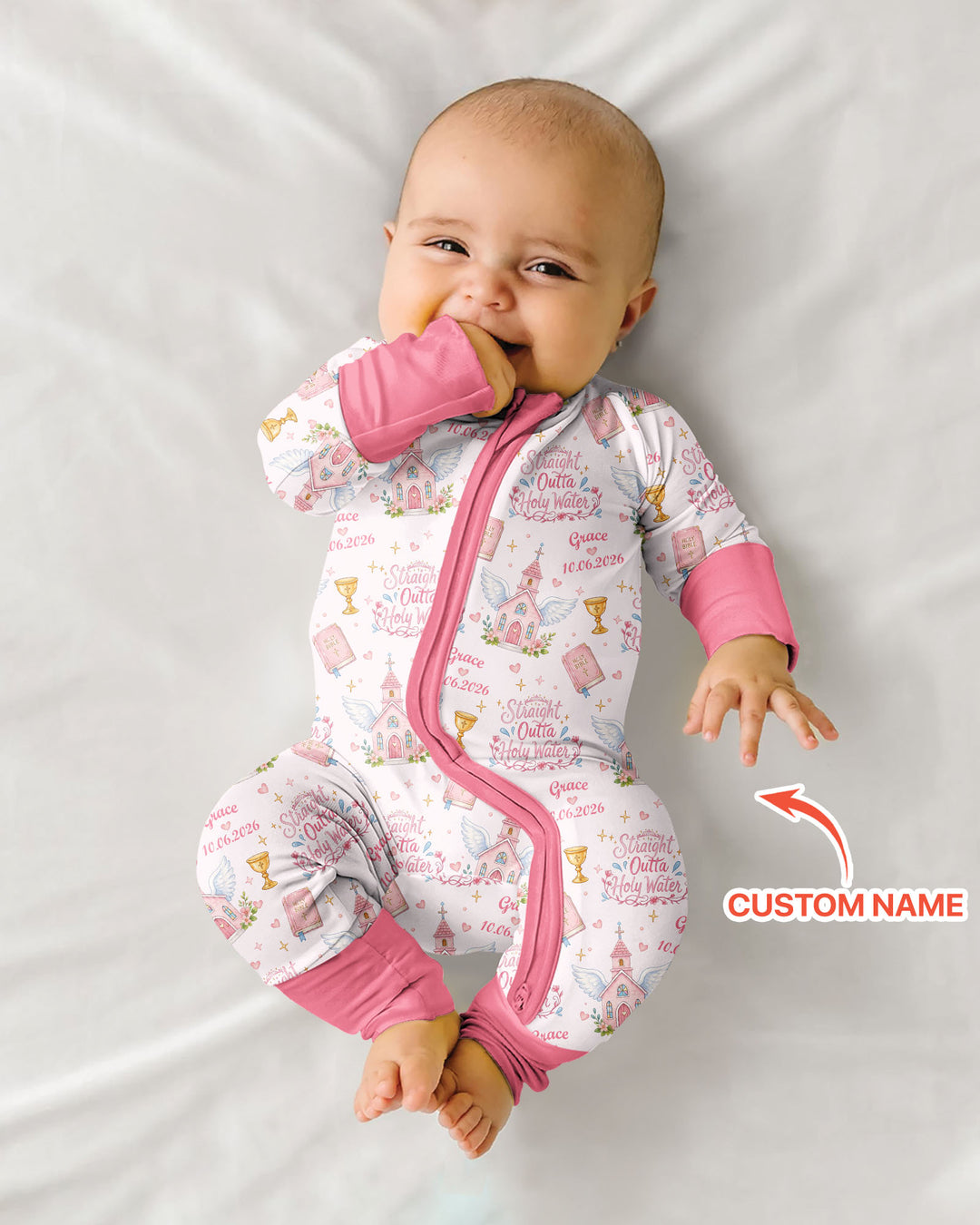 Gerippte Babykleidung mit individuellem Foto - Weich &amp; Skizzenhaft
