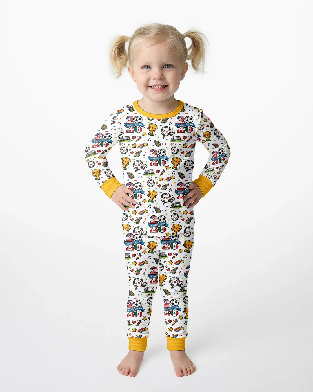 Zweiteiliges Langarm-Pyjama-Set mit Sommerfrüchten