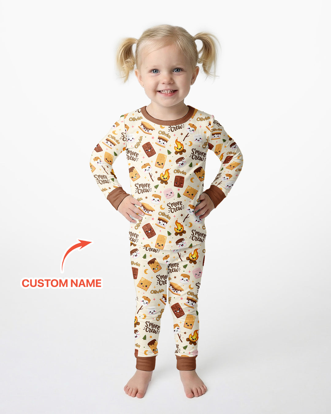 Zweiteiliges Langarm-Pyjama-Set mit Sommerfrüchten