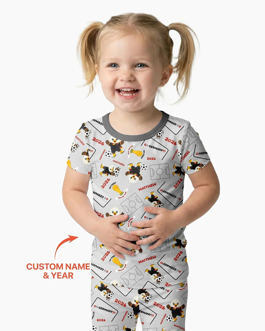 Zweiteiliges, kurzärmliges Pyjama-Set mit Marienkäfern